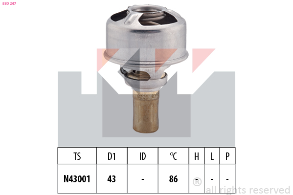 Termostat chladenia KW